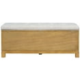 thumbnail image 2 of Living Room Hidden Storage Bench With Detachable Cushion For Comfort And Style - Pine Wood, Spacious Interior, 350 Lbs Support, Natural Color Entryway Large Removable Comfortable Strong, 2 of 5