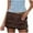 Coffee, variant on Womens Denim Skorts Y2k Low Waist Cargo Denim Mini Skirts with Shorts Button Down Bodycon Pencil Jean Skirts