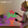 thumbnail image 2 of Craftnamesign The Gelato Shop Neon Sign for Ice Cream Bar, Gelato Ice Cream Shop Wall Art Decor, 2 of 5