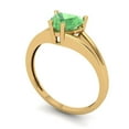 thumbnail image 2 of 1 ct Heart Cut Simulated Green Diamond Solitaire 18K Yellow Gold Womens Engagement Ring, 2 of 5