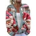 thumbnail image 3 of QATAINLAV Womens Sweaters Cardigan Xmas Cute Themed Holiday Tops Button Long Sleeve Knitted Sweater Christams Gifts, Multicolor, XXXXXL, 3 of 6