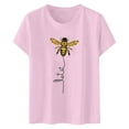 thumbnail image 4 of QHWAUAKFBN T Shirts For Women Graphic Loose Crewneck Tee | Short Sleeve Comfort & Style Tshirts Top, 4 of 4