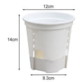 thumbnail image 3 of Pot de Fleurs avec Fonction de Drainage pour Intérieur et Extérieur (Transparent/blanc) Blanc 120Mm, 3 of 10