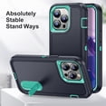 thumbnail image 3 of for iPhone 15 Pro Case, iPhone 15 Pro Phone Case with Built in Kickstand, Shockproof/Dustproof/Drop Proof Heavy Duty Military-Grade Rugged Protective Cover for iPhone 15 Pro,Light Green, 3 of 9