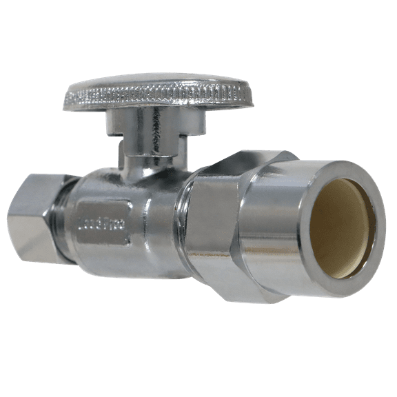 2 Pc XFITTING 1/2 Inch CPVC x 3/8 OD Compression Straight Valve, 3-3-4=2XX