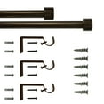 thumbnail image 6 of Mainstays 3/4" Bronze Cap Adjustable Single Curtain Rod Set, 30-84”, 6 of 8