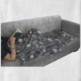 thumbnail image 6 of Winter Soft Flannel Fleece Throw Blanket, Monochrome Composition with Blizzard Romantic January, Cozy Plush for Indoor and Outdoor Use, 50" x 60", Charcoal Grey White, by Ambesonne, 6 of 6