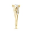 thumbnail image 3 of ANGARA Natural Diamond Twin Shank Bypass Engagement Ring in 14K Yellow Gold for Women (Size-4.3mm| Color-H| Clarity-SI2) | April Birthstone, Anniversary, Jewelry Gift for Women | Natural Diamond Ring, 3 of 9