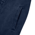 thumbnail image 4 of AherBiu Jean Cardigan for Women Button down V Neck Collarless Long Sleeve Oversized Denim Jacket with Pockets(Small,Dark Blue), 4 of 8