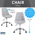 thumbnail image 5 of Scranton & Co Chaise de Bureau Sans Bras en Gris, 5 of 5