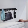 thumbnail image 4 of Perchero de pared con ganchos para abrigos y toallas, de acero inoxidable, para baño o cocina (4 ganchos, negro), 4 of 4