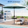 thumbnail image 5 of 9FT Outdoor Patio Market Umbrella with 32 Solar LED Lights – Tilt & Crank Adjustment, 8 Sturdy Ribs, Waterproof UV-Resistant Sunshade for Pool, Deck & Backyard, 5 of 7