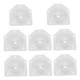 thumbnail image 4 of YOSADIER Century Furniture Leg Mounting Plates 8Pcs Iron Angled Leg Plates White Hexagonal Design, 4 of 8