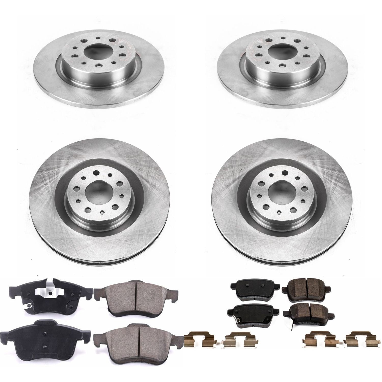 PowerStop Front and Rear Stock Replacement Brake Pad and Rotor Kit Fits: FIAT Select Models KOE6839