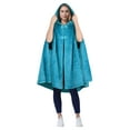 thumbnail image 2 of Catalonia Women's Poncho Cape, Sherpa Fleece Cloak Coat, Snuggly Hooded Wearable Blanket, Gift Idea for Adults and Teen Girls, Blue, 2 of 9