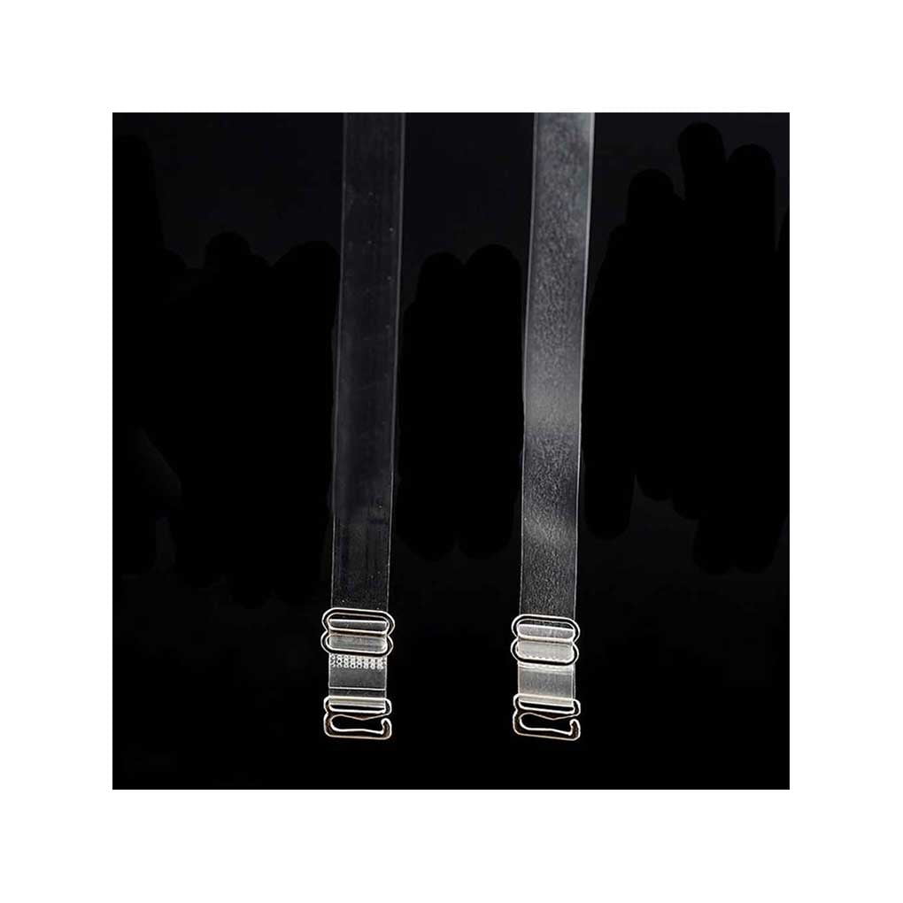 facefd 2pcs Adjustable Transparent Bra Straps Waterproof Clear Shoulder Straps Wear-resistant Metal Hook Replacement for Underwear Matte Matte 37cm*1cm