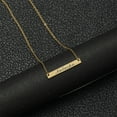 thumbnail image 3 of Horizontal 3D Bar Custom Name Necklace for Men Women, Gold Plated Stainless Steel Personalized Nameplate Pendant Necklaces, Cross Chain, 6 Chain Length Options, 3 of 5