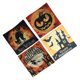 thumbnail image 5 of Qukaim Fundas de almohada con patrón de calabaza de Halloween, paquete de 4 fundas de almohada de lino con cremallera para decoración, lavado con agua fría, 02, 5 of 5