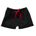 thumbnail image 4 of Zanarzt Toddler Boy Shorts Toddler Boys Girls Cotton Athletic Running Shorts, Kids Summer Casual Fashion Soccer Shorts Black,12-18 Months, 4 of 5