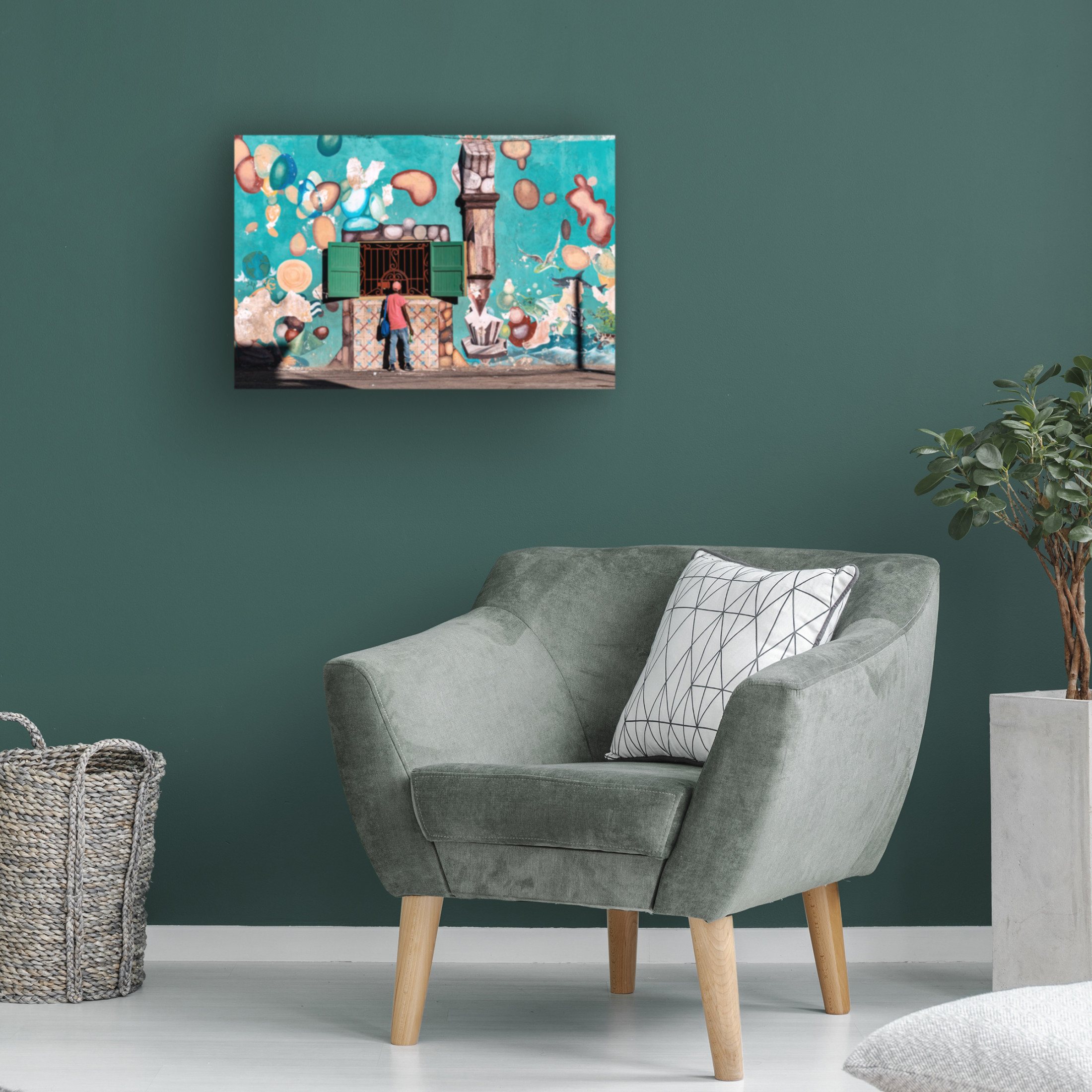 Trademark Fine Art Andreas Bauer Getting Something To Drink Canvas Wall Art