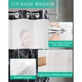 thumbnail image 4 of No Hook Shower Curtain with Snap in Liner, Halloween Spider Web Black Hotel Shower Curtains for Bathroom, Washable Shower Curtain Liner Set with Mesh Top Window, 72"x72", 4 of 6
