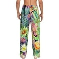 thumbnail image 3 of Balery Men'S Watercolor Blooming Cactus Pants,Sleepwear Pants,Pajama Pants,Pj Bottoms Drawstring And Pockets-Large, 3 of 9