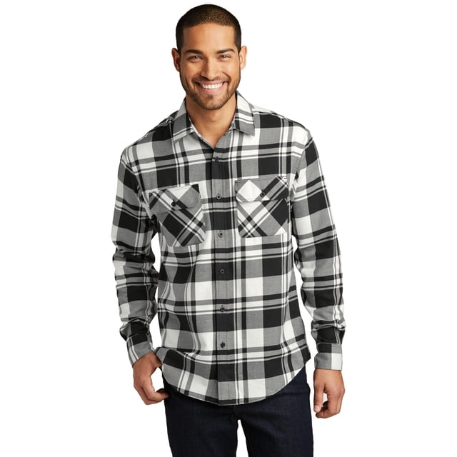 Camisa de franela a cuadros Port Authority®. W668 Autoridad Portuaria W668
