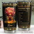 thumbnail image 3 of Personalized Black Queen Nutrition Facts Tumbler 20oz Tumblers with Lid Gift for African American Afro Black Girl Encouragement Birthday Women Day, 3 of 6