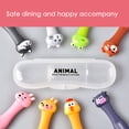 thumbnail image 4 of Cucharas de acero inoxidable para niños, vajilla portátil para estudiantes, cucharas de animales de dibujos animados encantadores, 4 of 8