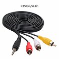 thumbnail image 2 of AV Composite Cable - 3.5mm to RCA, Gold-Plated, for Audio/Video Devices, 2 of 2