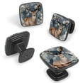 thumbnail image 2 of 4 Pcs Cabinet Handle Drawer Pulls Jungle Elk Knobs with Screws Square Furniture Office Cabinet Knob Decoration, 2 of 7