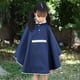 thumbnail image 2 of EeaseMX Poncho impermeable para niños, capa impermeable, capucha, impermeable de una pieza (azul marino), talla S, 2 of 8