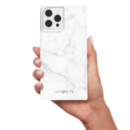 Case-Mate - Blox Softshell Case for iPhone 13 Pro Max - White Marble