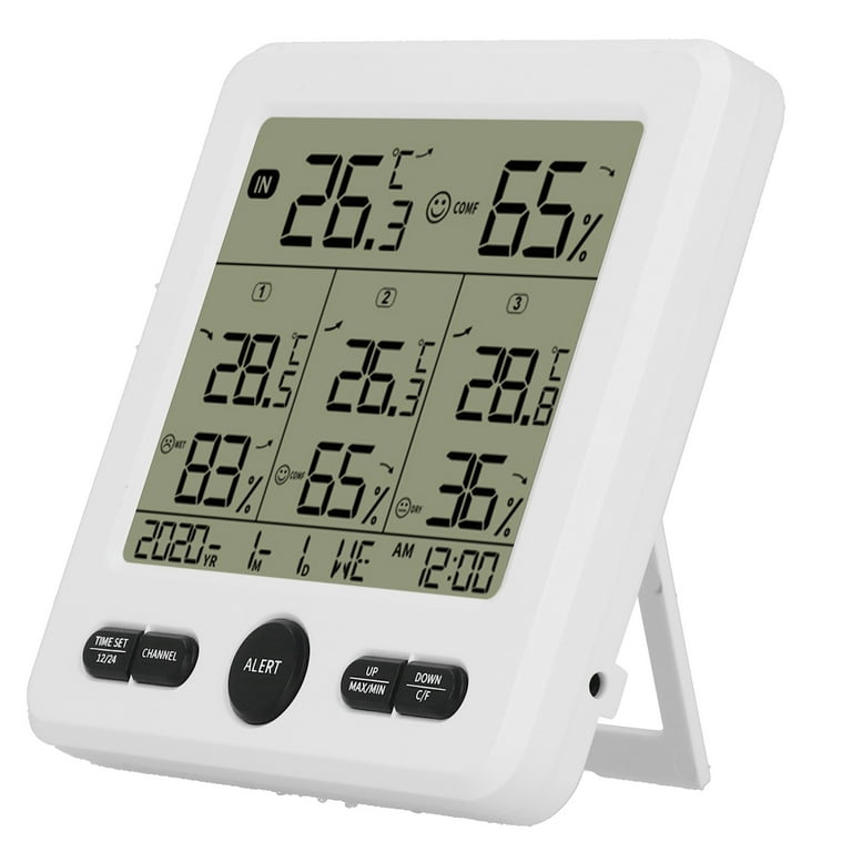 Weather Station Wireless Indoor Outdoor Thermometer TS-6210 Digital  Temperature Hygrometer With 3pcs Remote Sensors Smart Home