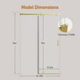 thumbnail image 2 of 46-48" W * 76" H Frameless Single Sliding Shower Doors, Bathroom Sliding Shower Door, 5/16" (8mm) Thick SGCC Tempered Glass Door, Reversible Installation, 2 of 8