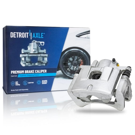 Detroit Axle - Front Left Brake Caliper w/ Bracket Replacement for 2014 2015 2016 2017 2018 Jeep Cherokee w/ Single Phenolic Piston