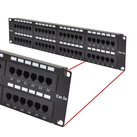 Cat5e UTP 48 Port Network LAN Patch Panel 2U 110 with cable management price history on PriceWatchPro