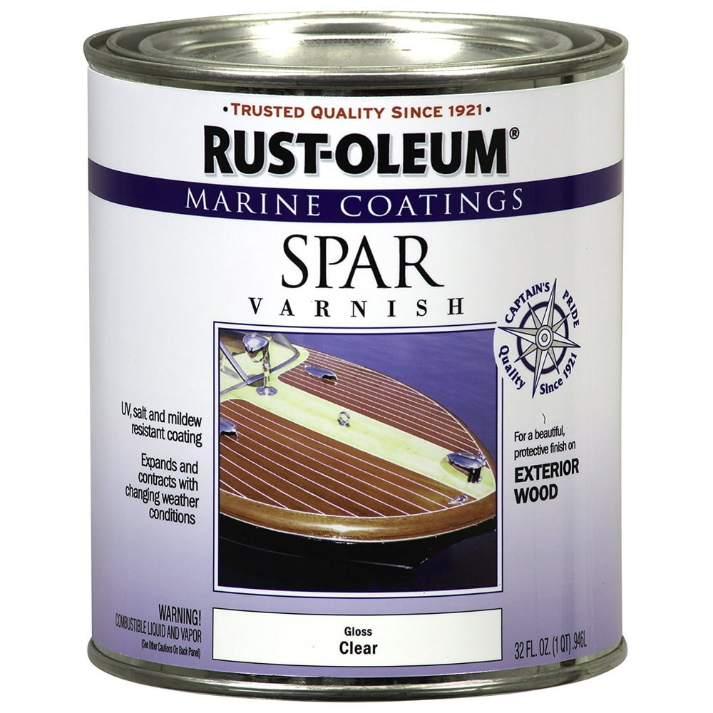 RustOleum 207008 Marine Spar Varnish 1Quart, Ideal for use on
