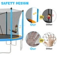 thumbnail image 6 of 14FT Trampoline for Adults Kids, SEGMART Upgraded Kids Outdoor Trampoline with Basketball Hoop, Safety Enclosure Net, Heavy Duty Recreational Round Trampoline for Indoor Outdoor Backyard, Blue, 6 of 8