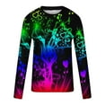 thumbnail image 4 of Stamzod Men Clothes Clearance Men's Plus Size T Shirts Galaxy Digital Print Round Neck Men Long Sleeve Basic Cotton Tee&Nbsp; Tops, 4 of 5
