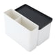 thumbnail image 2 of Caja de pañuelos con diseño de rejilla, apertura de arco, extracción más suave, soporte de pañuelos moderno de plástico multifuncional para el hogar, 2 of 5