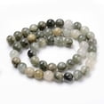 thumbnail image 3 of Natural Green Rutilated Quartz Beads Strands Round 8~8.5mm Hole: 1mm about 45~47pcs/strand 15 inch, 3 of 3