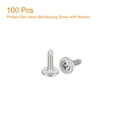 thumbnail image 3 of ST1.7x6x5mm Phillips Pan Head Self-tapping Screw with Washer, 100pack 304 Stainless Steel Wood Screw (Silver), 3 of 6