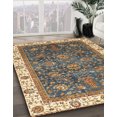 thumbnail image 2 of Ahgly Company Tapis Rond Abstrait Vert Brunâtre pour Intérieur, 5 Pieds Rond, 2 of 6