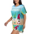 thumbnail image 2 of Lsque Hello Summer Gnome 1 Women's Short-Sleeved Pajama Set - 2 Piece Soft and Lightweight Sleepwear Set-3X-Large, 2 of 9