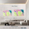 thumbnail image 3 of Elephant Stock One Week Push Ii Wall Art - Horizontal Multi Panel Canvas - Living Room Wall Decor - Abstract Multi Panel - Pink And Green Decor By Henry Hu - 65" x 42", 3 of 4