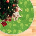 thumbnail image 5 of Coolnut St Patrick's Day Tree Skirt Home Decoration Large Round Leaf Clover Christmas Tree Skirt for Holiday Party Home Christmas Day Ornaments,35.4", 5 of 6