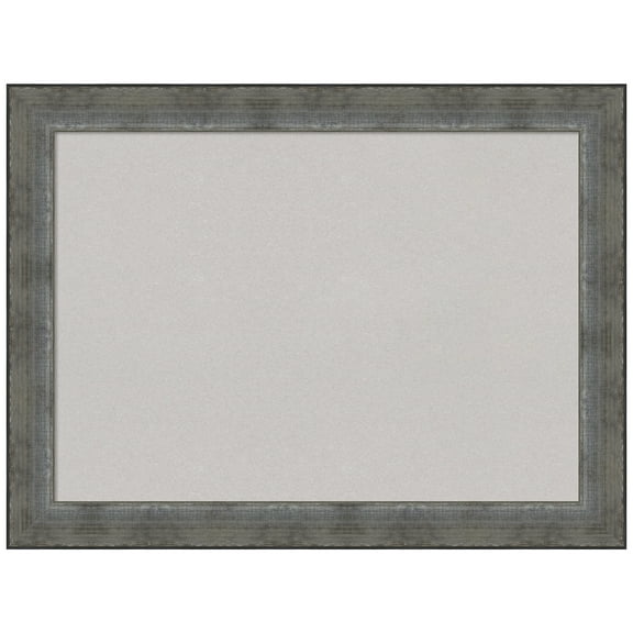 Amanti Art Grey Cork Board Wood Framed Forged Pewter Bulletin Board 32 in. x 24 in.