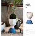 thumbnail image 5 of Encantadora maceta con forma de cara, jarrón blanco único con orificio de drenaje, sólida para exteriores, ligera para interiores, material de resina, raíces de plantas saludables, perfecta para, 5 of 5