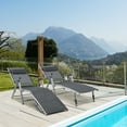 thumbnail image 1 of Gymax 2PCS Patio Lounge Chair Rustproof Aluminum Folding Chaise w/ Adjustable Backrest & Footrest, 1 of 10